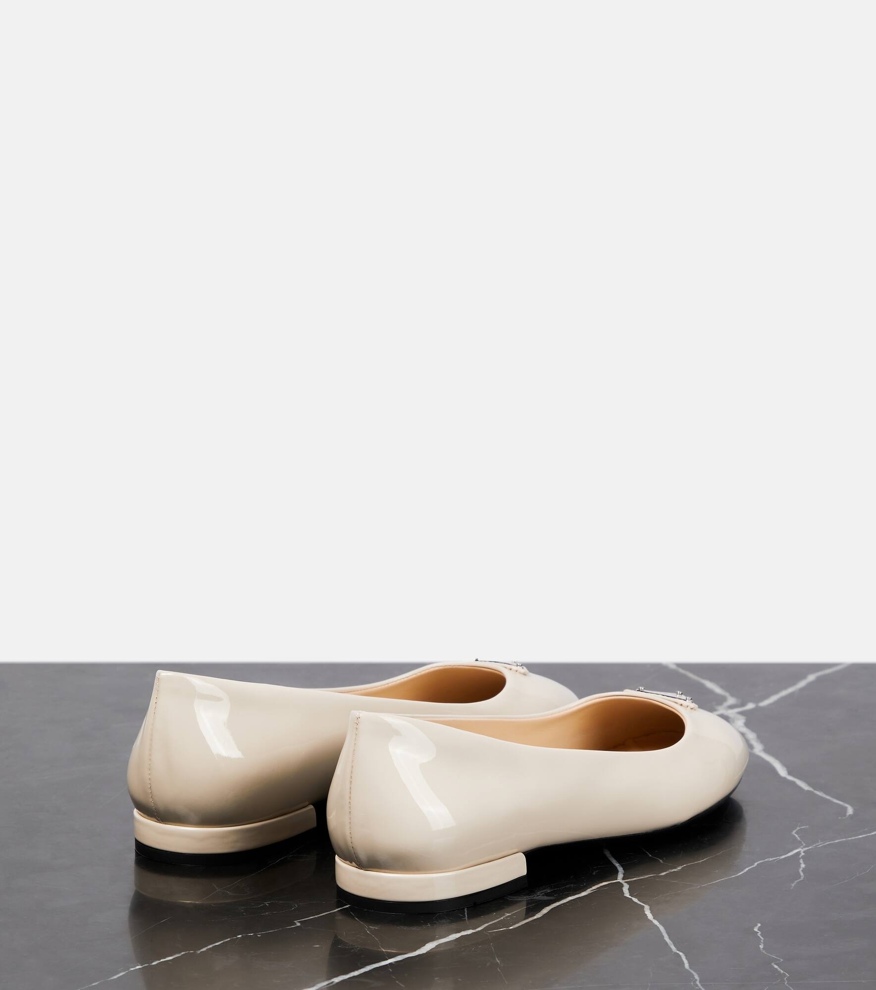Logo patent leather ballet flats - 3