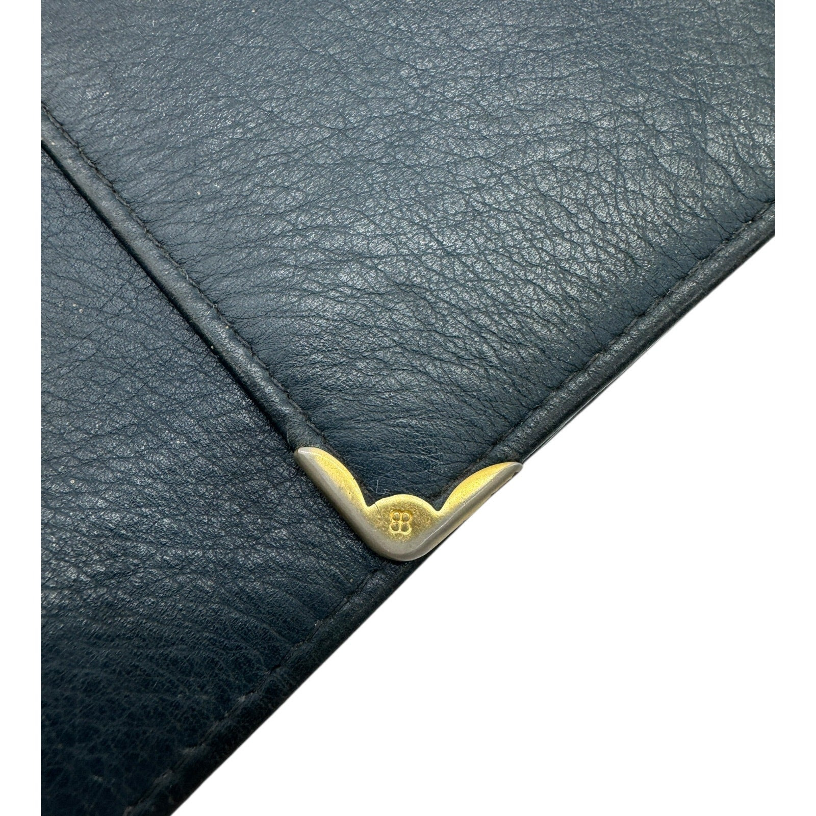 Balenciaga BB Logo Clutch Bag - Navy Leather - 7