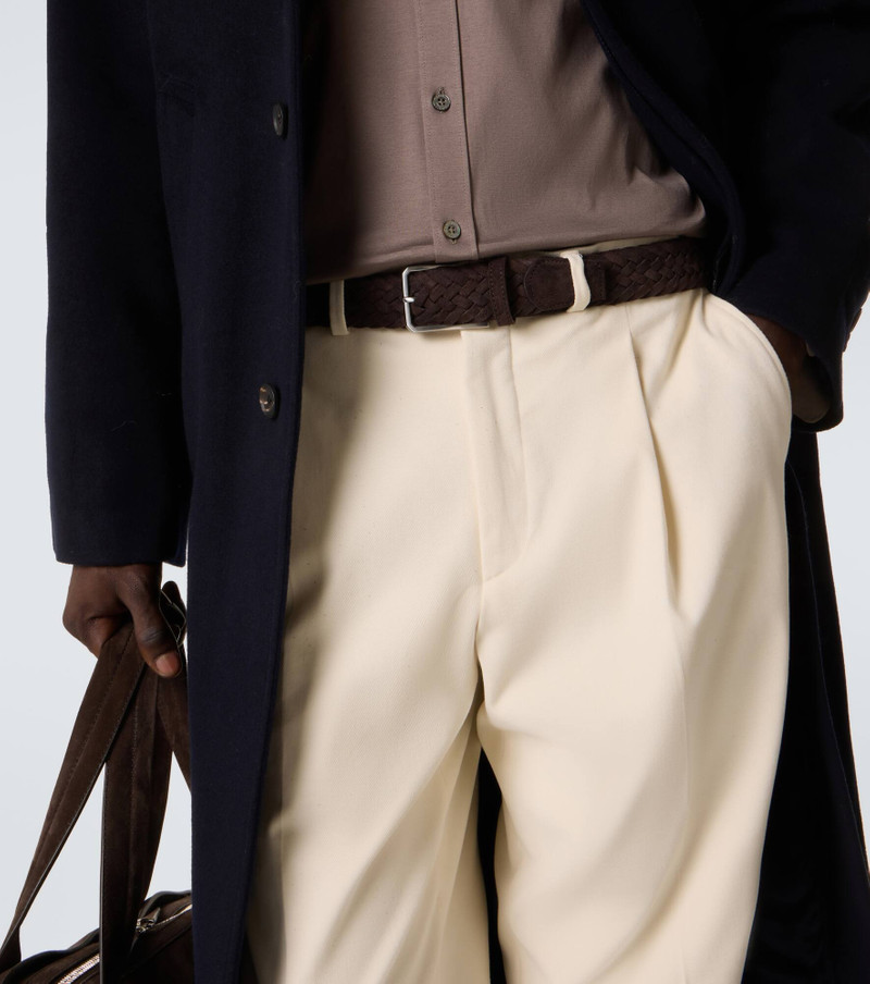 Canali Braided suede belt outlook