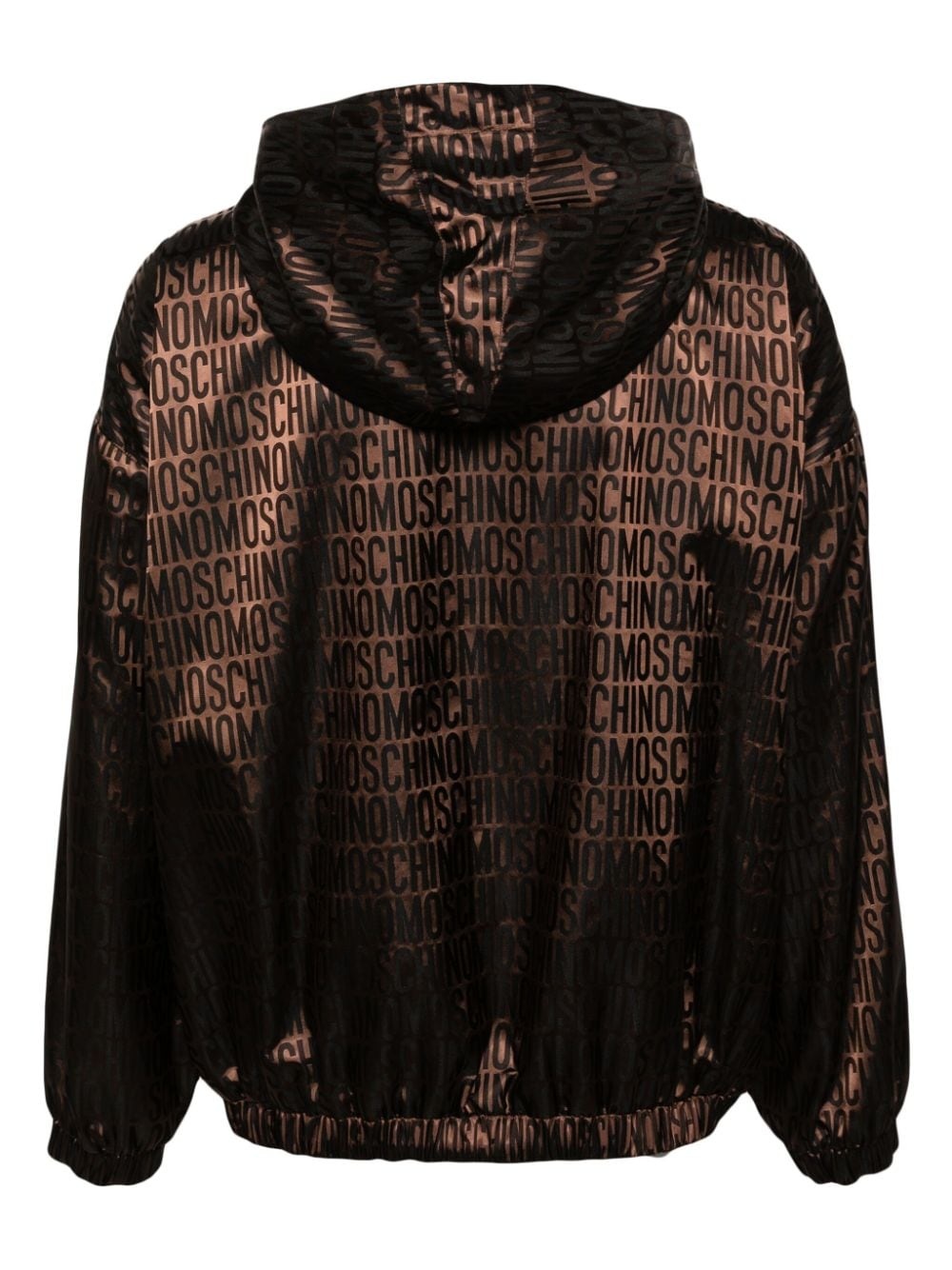 monogram-jacquard hooded jacket - 2