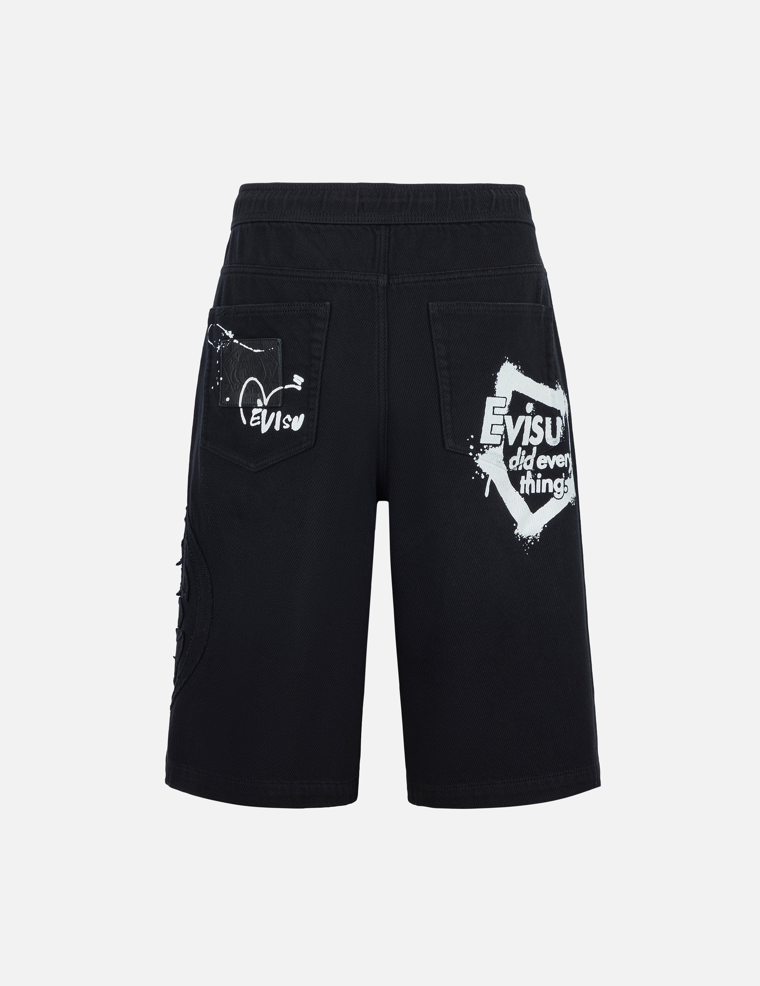 Kamon Appliqué Fashion Fit Denim Shorts - 2