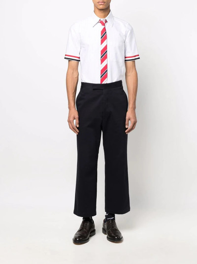 Thom Browne pinstripe short-sleeve shirt outlook