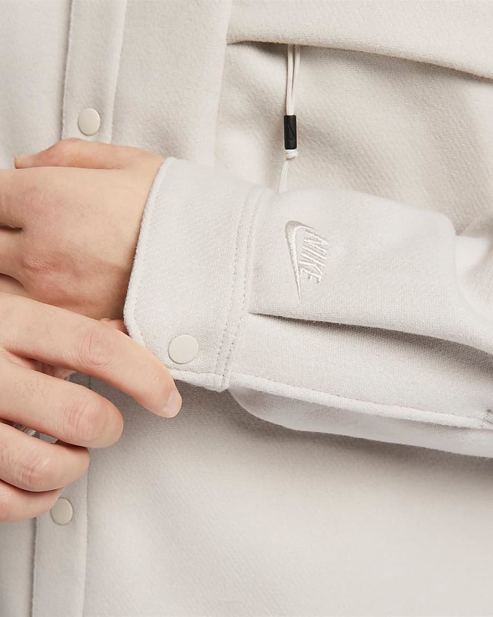 Nike Sportswear Tech Wool Shirt 'Grey' HF0133-104 - 4