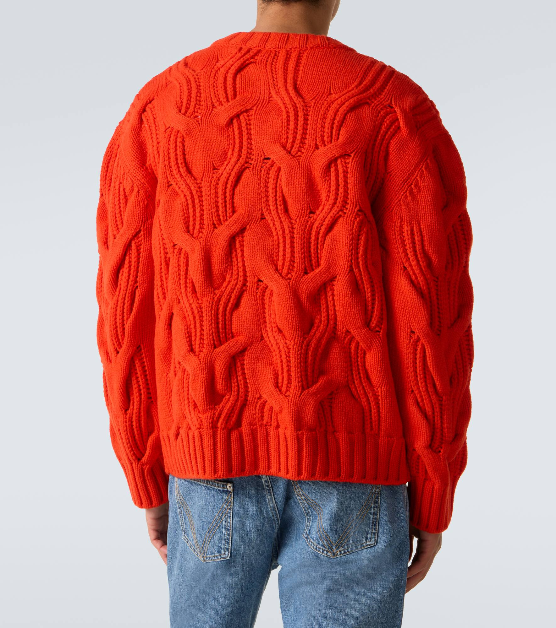 Cable-knit wool cardigan - 4