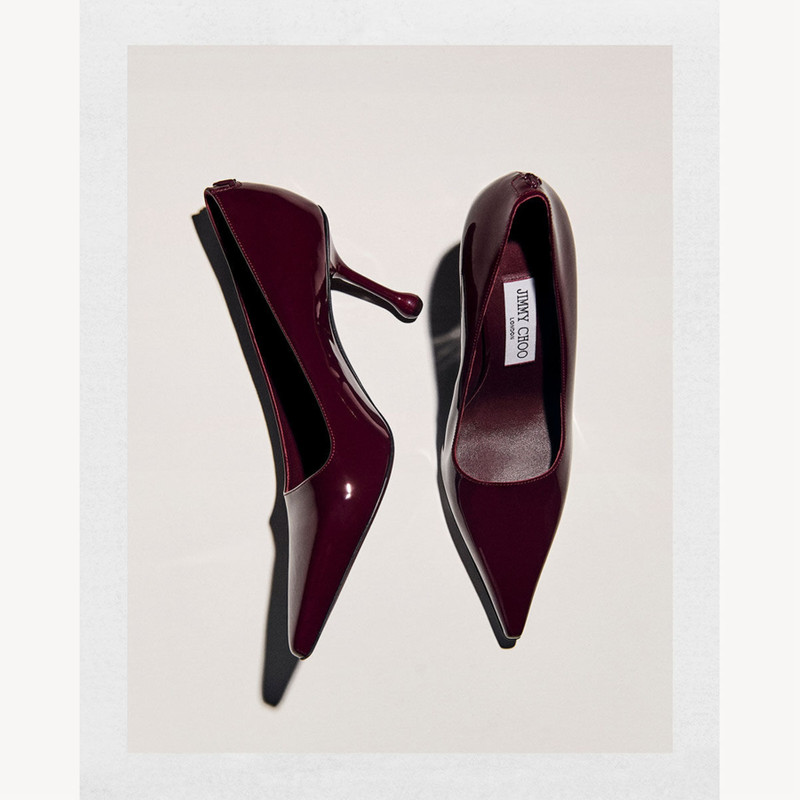 Ixia 80 Garnet Patent Leather Pumps 6