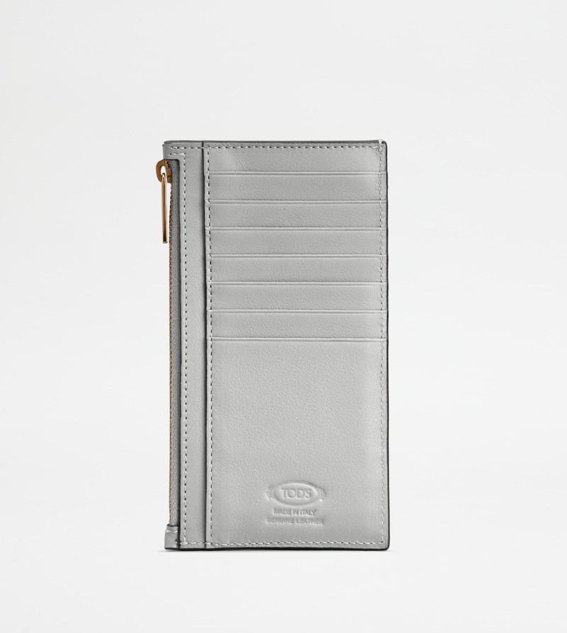 Tod's CARD HOLDER IN LEATHER - GREY outlook