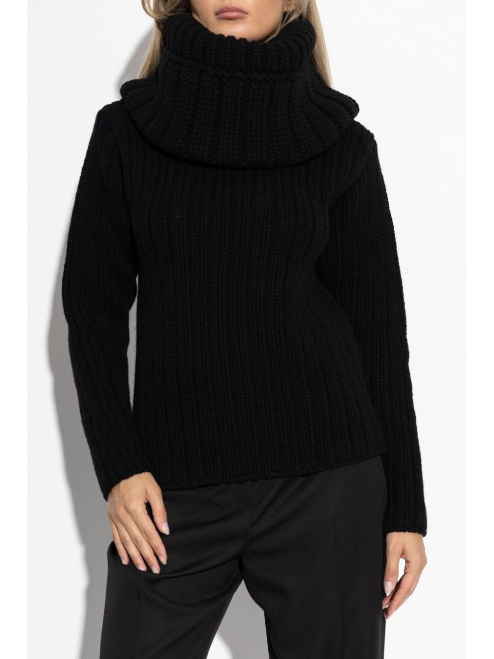 exaggerated collar jumper - 3