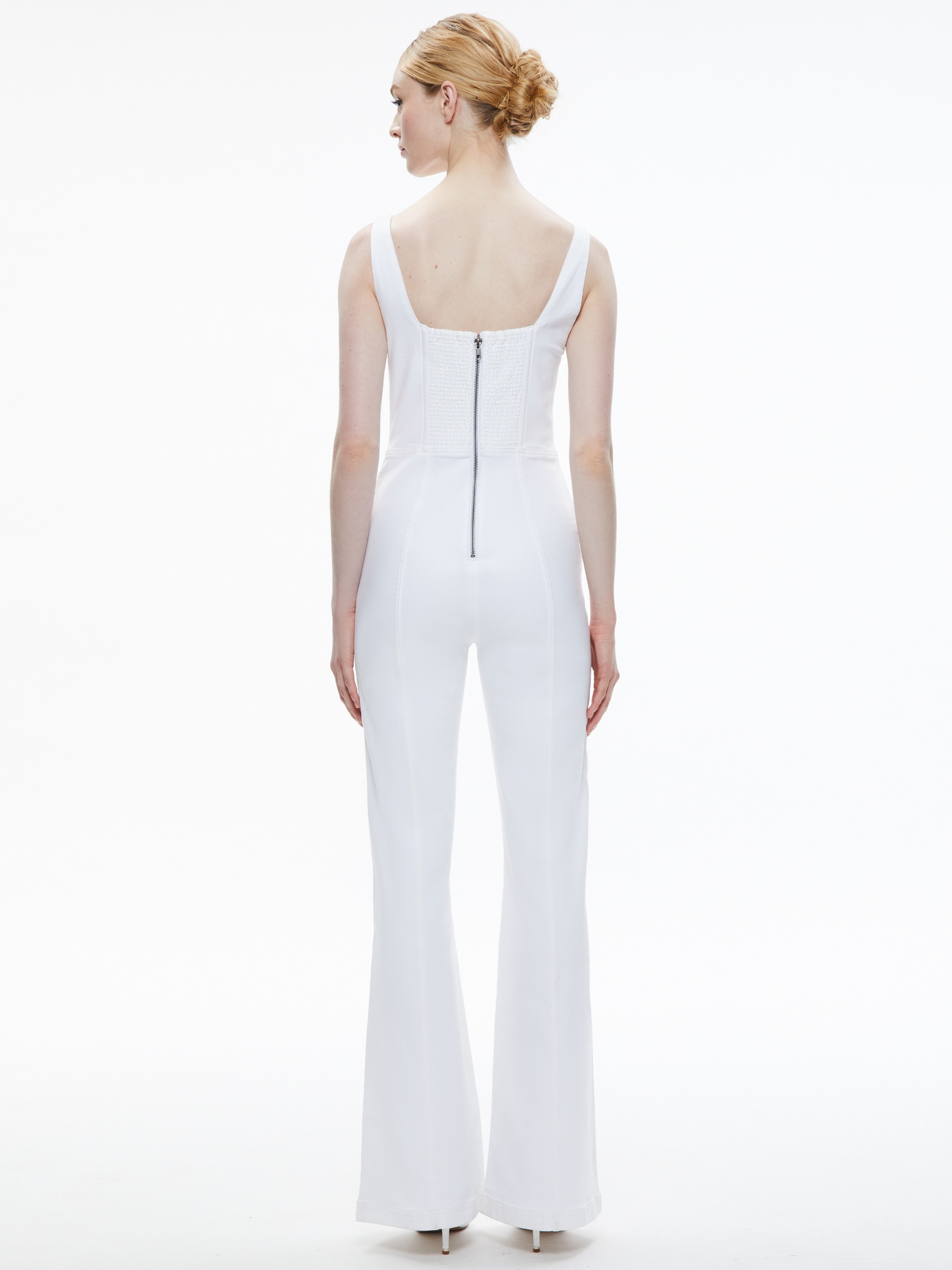 CHELS DENIM CORSET SLEEVELESS JUMPSUIT - 3
