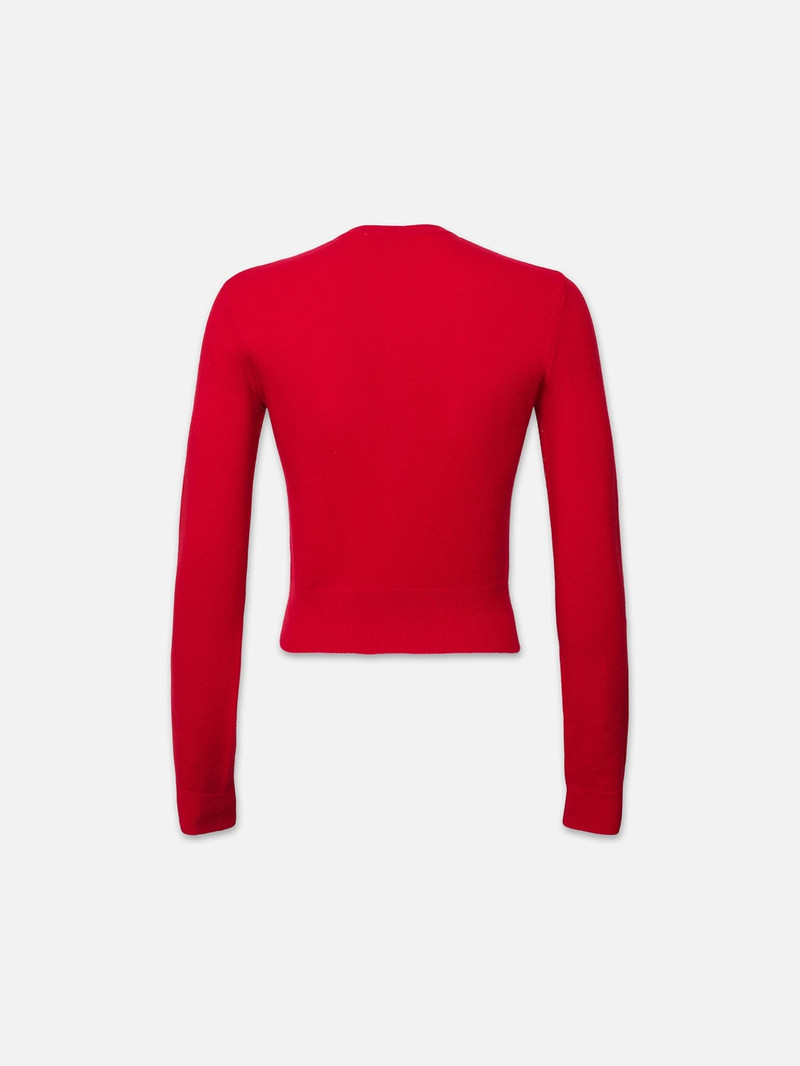 FRAME Lunar New Year Cashmere Cardi in Red outlook