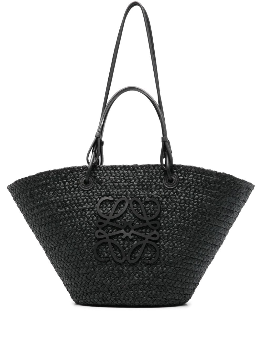 medium Anagram raffia tote bag - 1