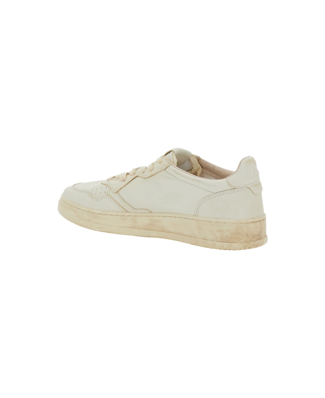 'medalist Low' White Low Sneakers With Logo Detail In Leather Man - 3
