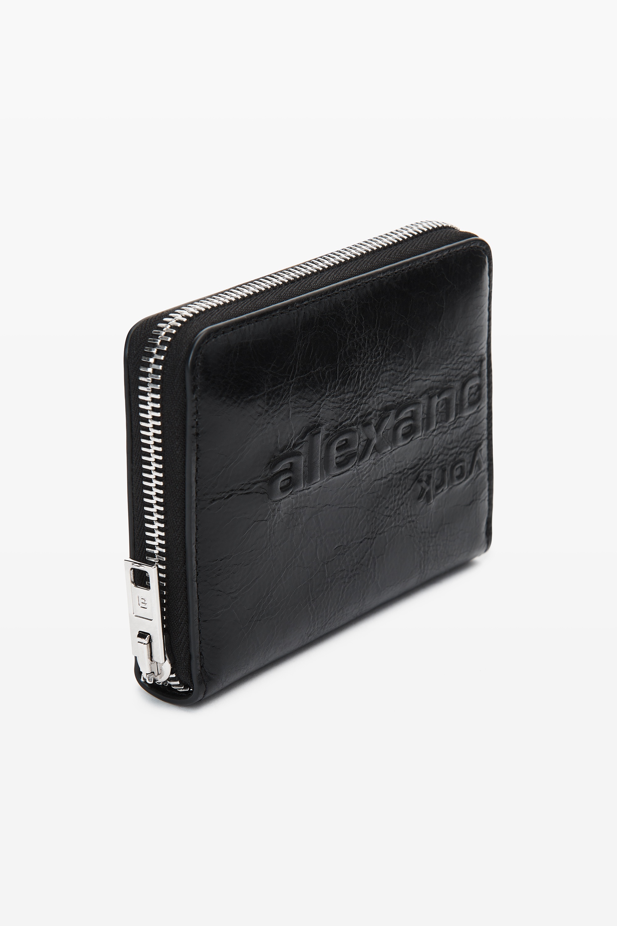 Alexander Wang compact wallet in crackle patent leather