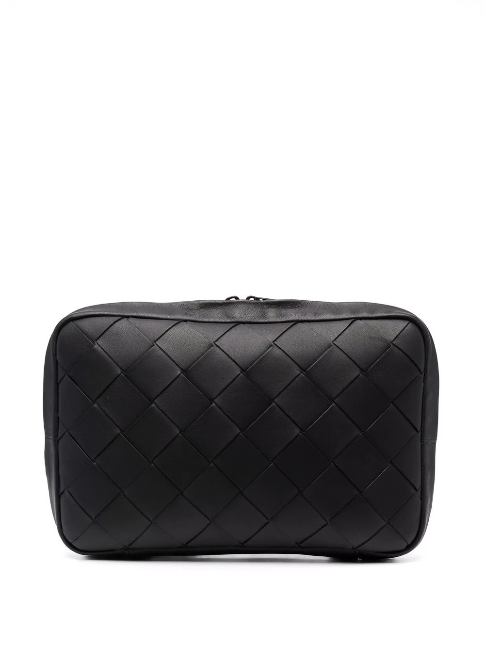 Intrecciato-weave clutch bag - 1