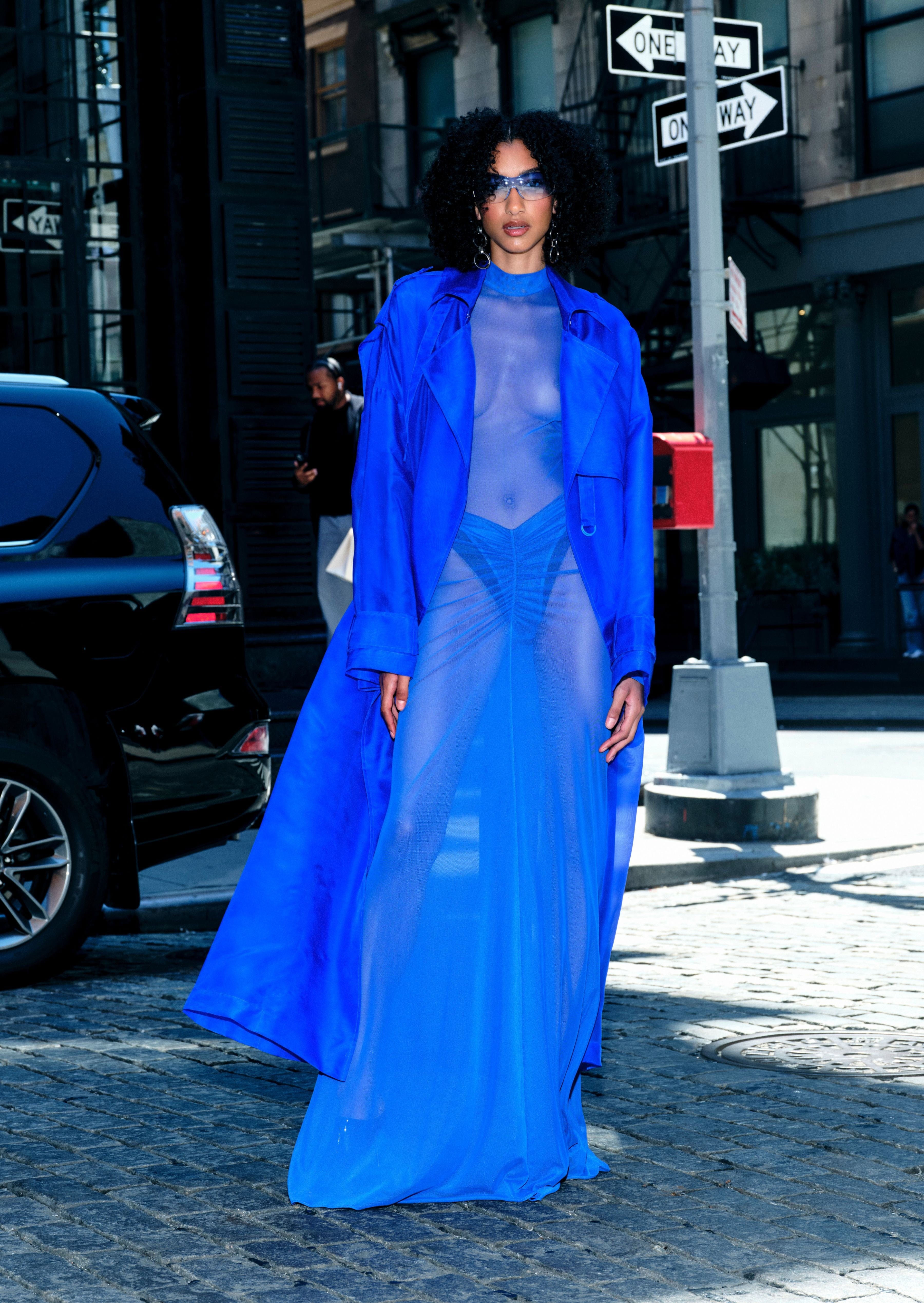 Organza Double Breasted Trench - 5