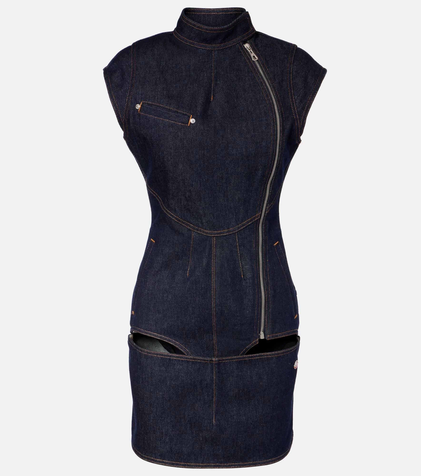 Cutout denim minidress - 1