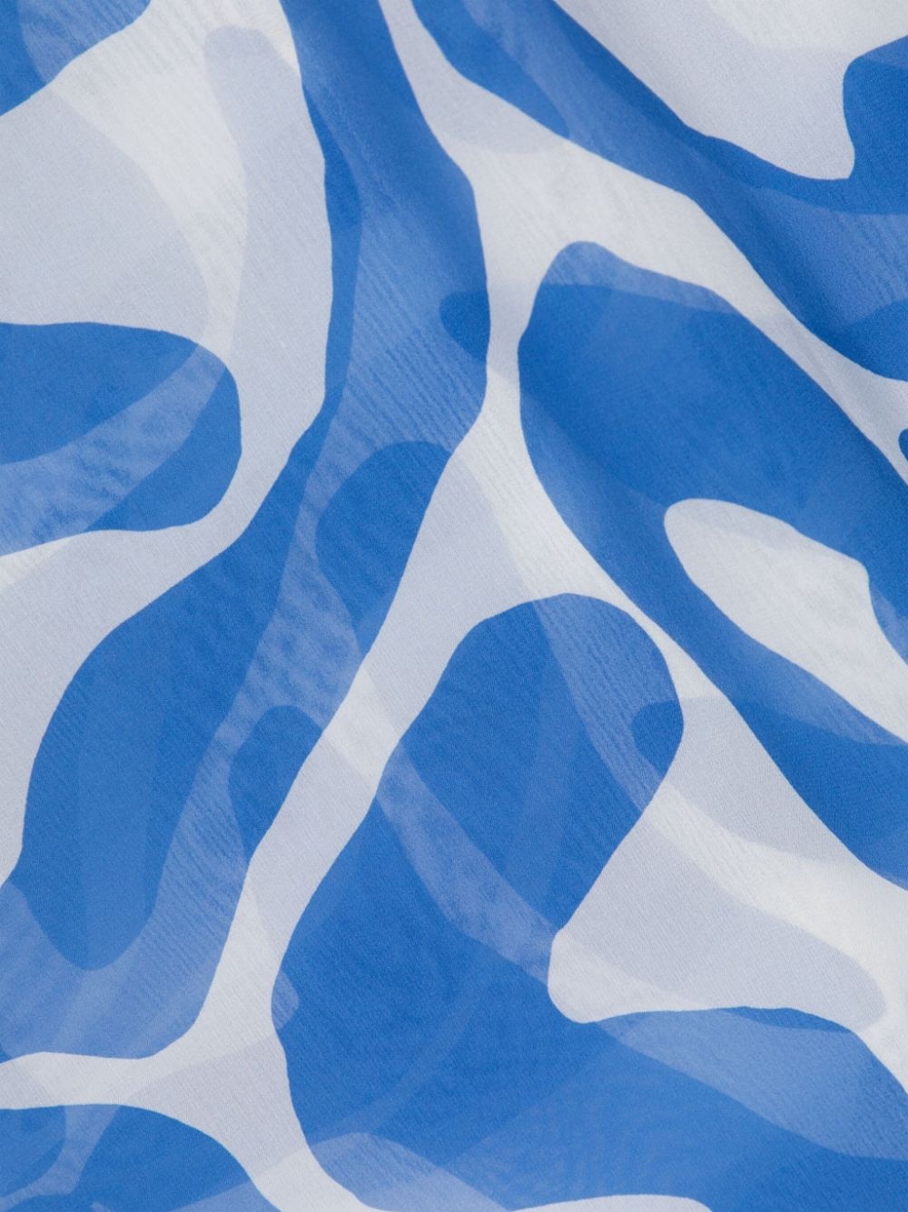 logo-print silk scarf - 3