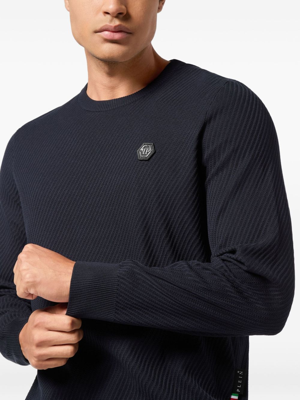 ribbed logo-detail sweater - 4