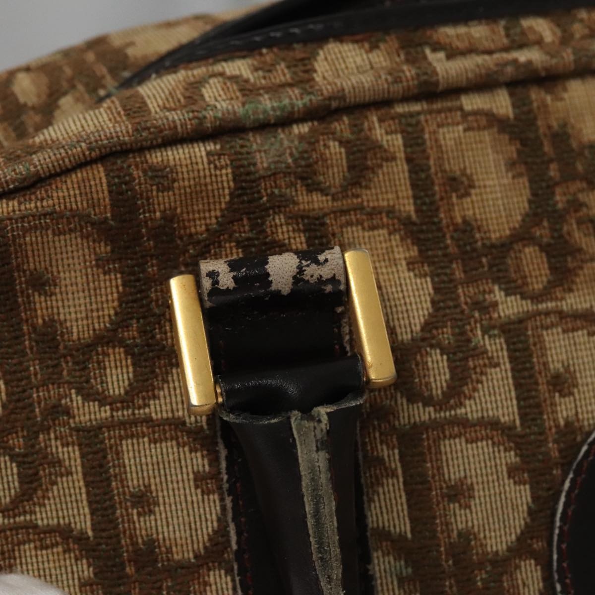 DIOR Trotter Canvas Hand Bag Brown - 10