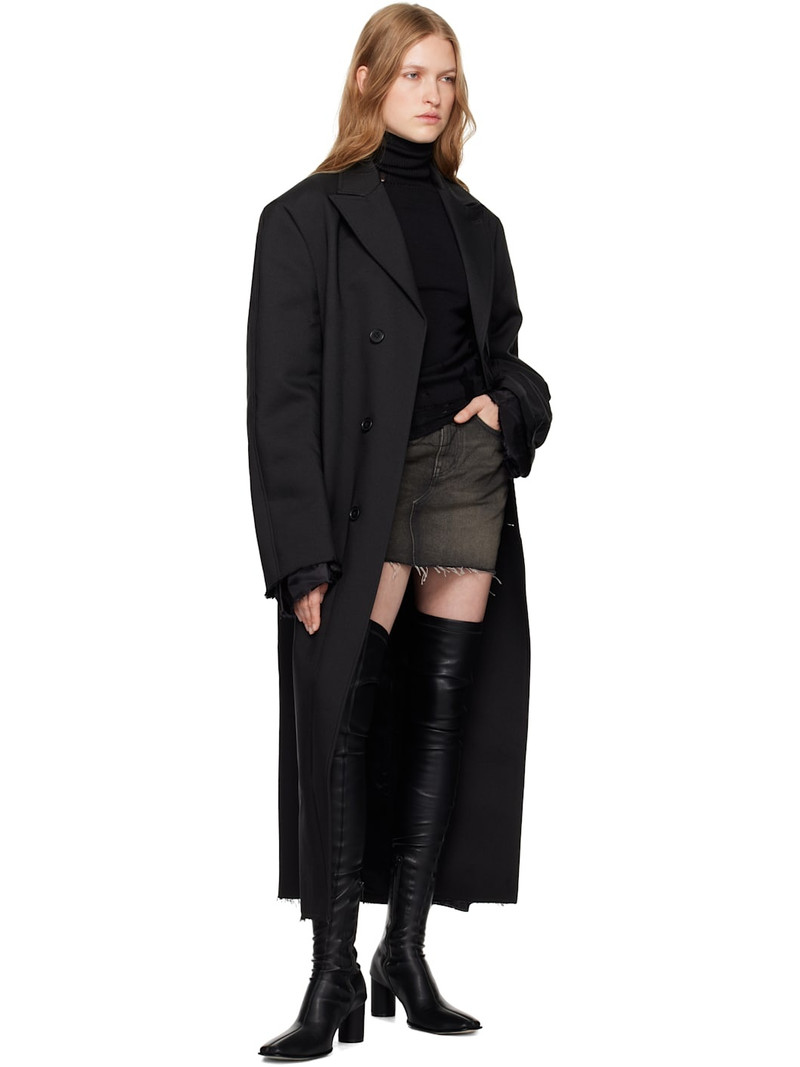 MM6 Maison Margiela Brown Faded Denim Miniskirt outlook