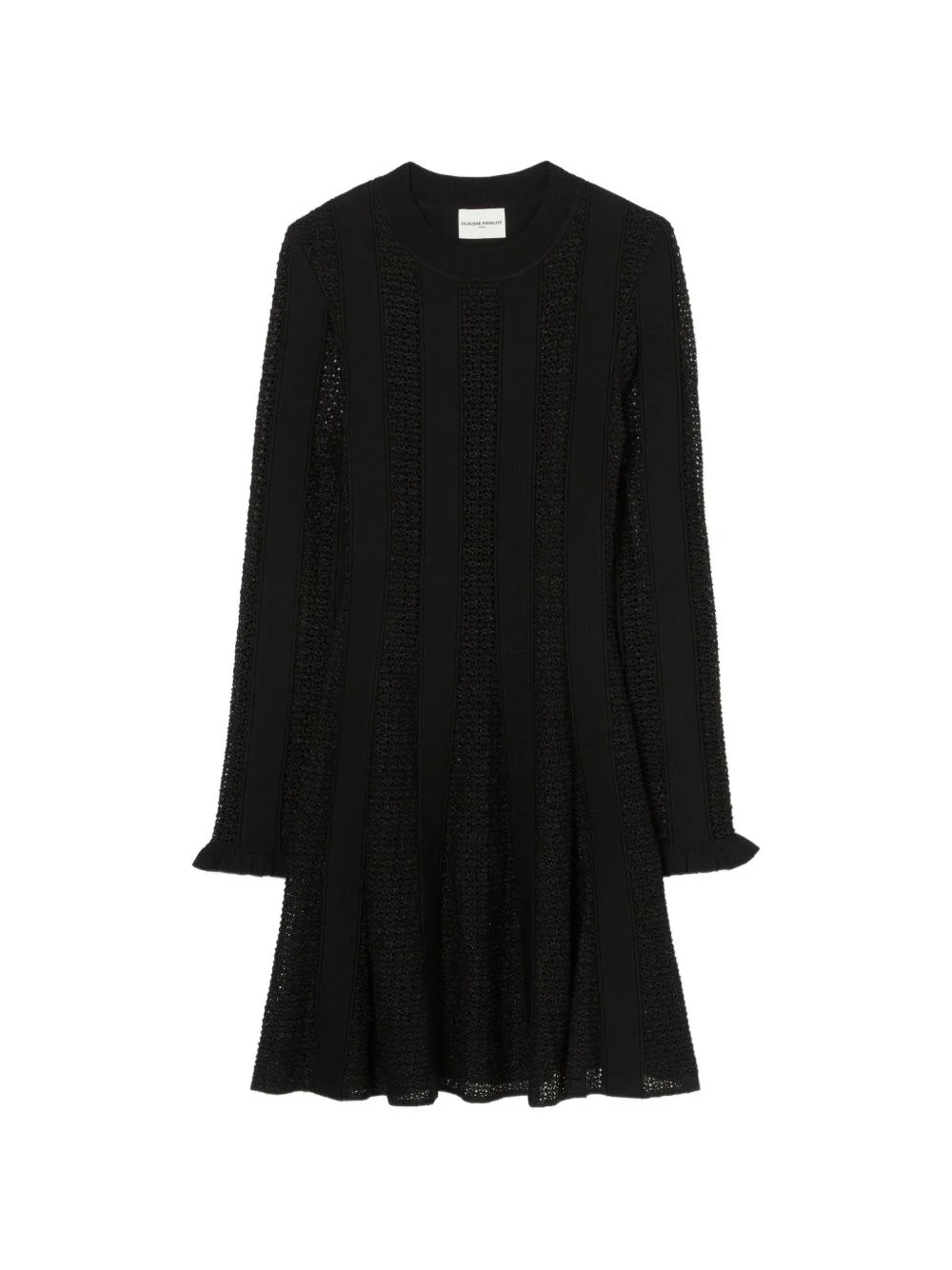 lurex knitted skater dress - 1