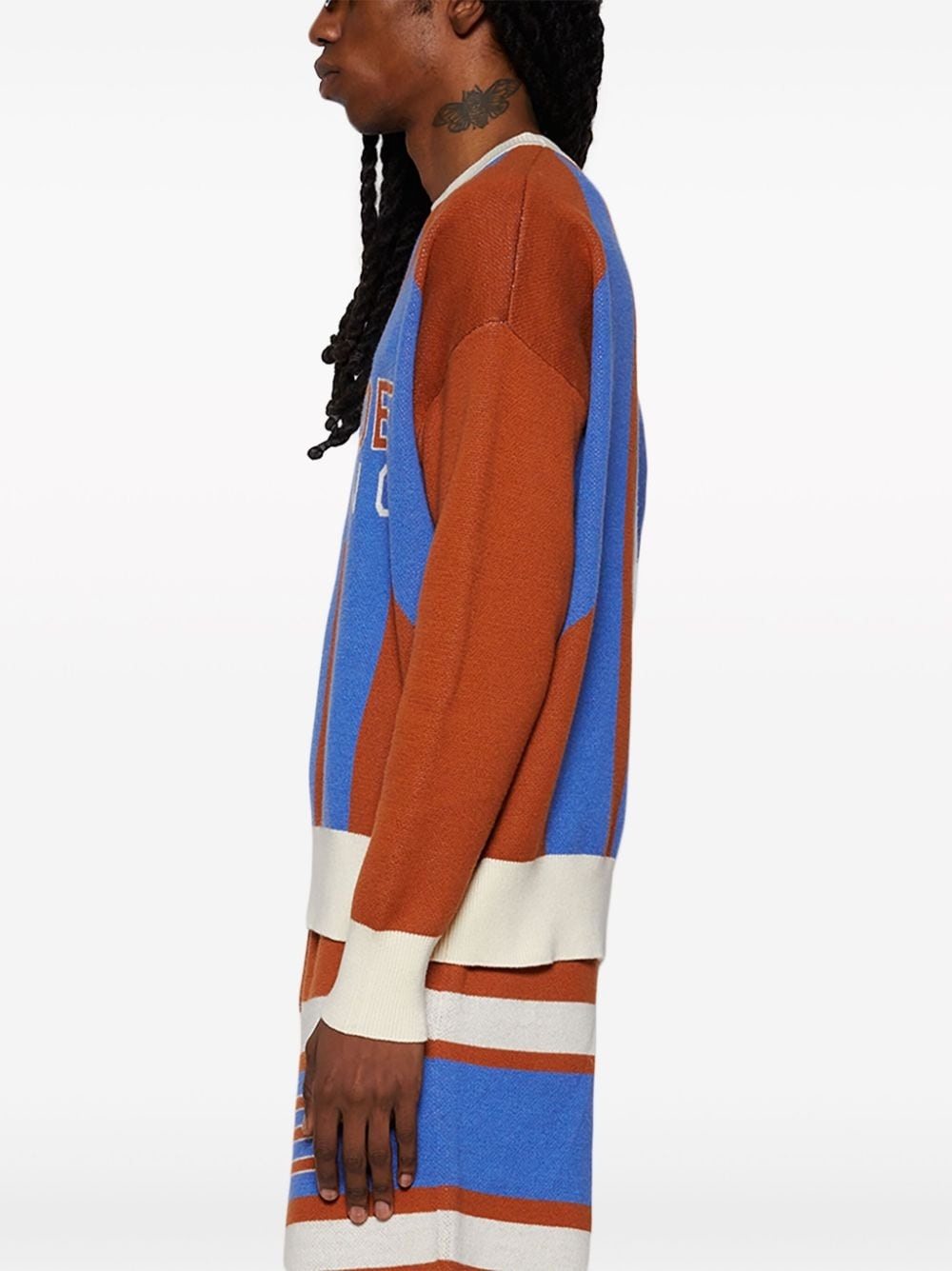 logo intarsia wool jumper - 4