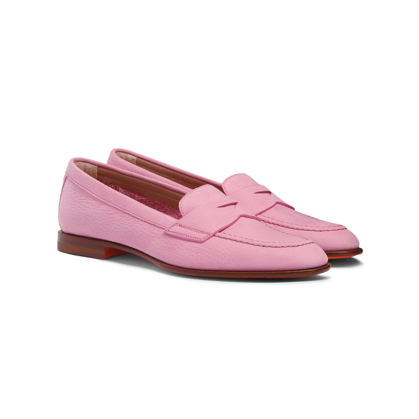 Women’s pink nubuck penny loafer - 3