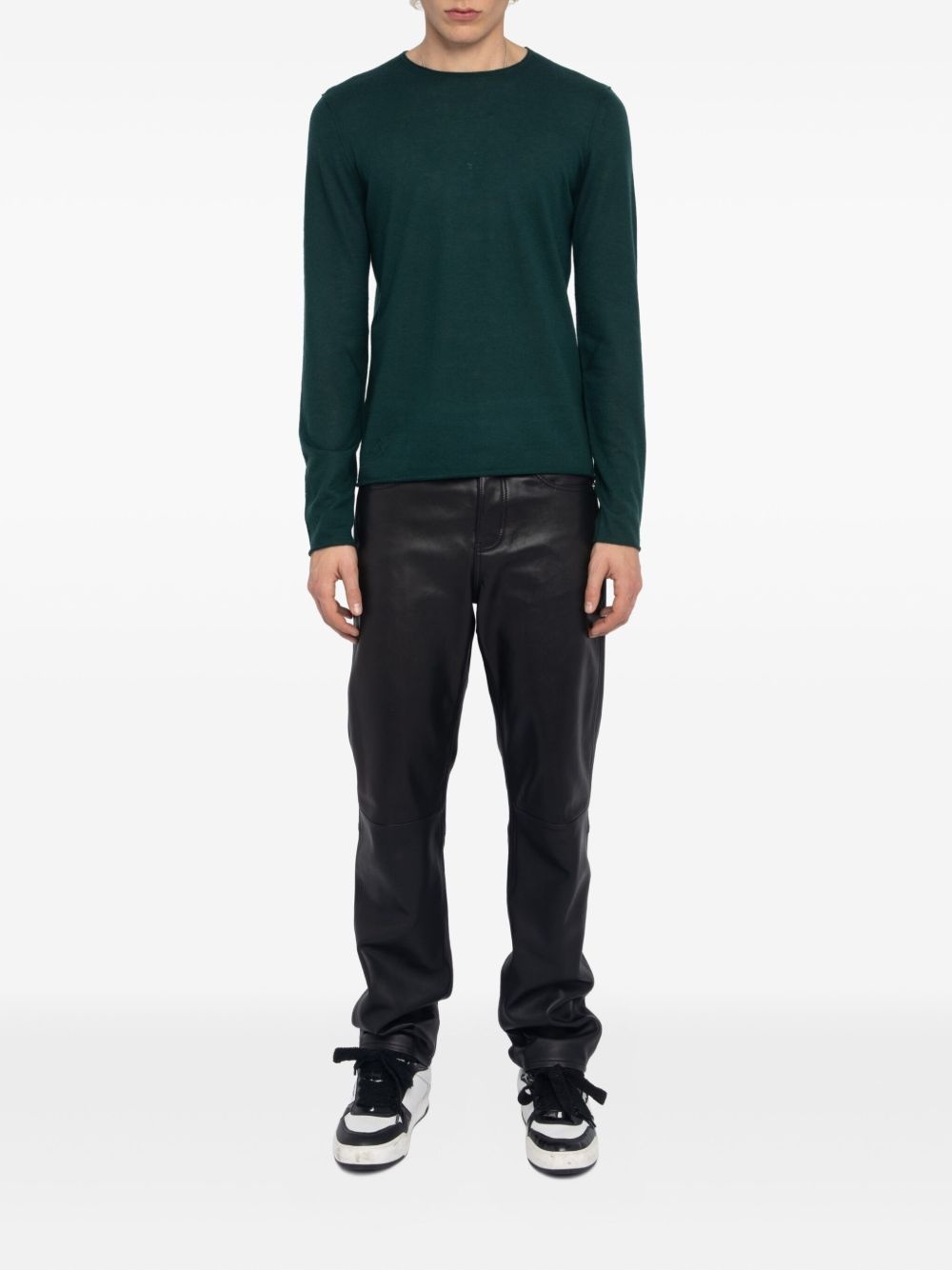 Teiss raw-edge crew-neck sweater - 2