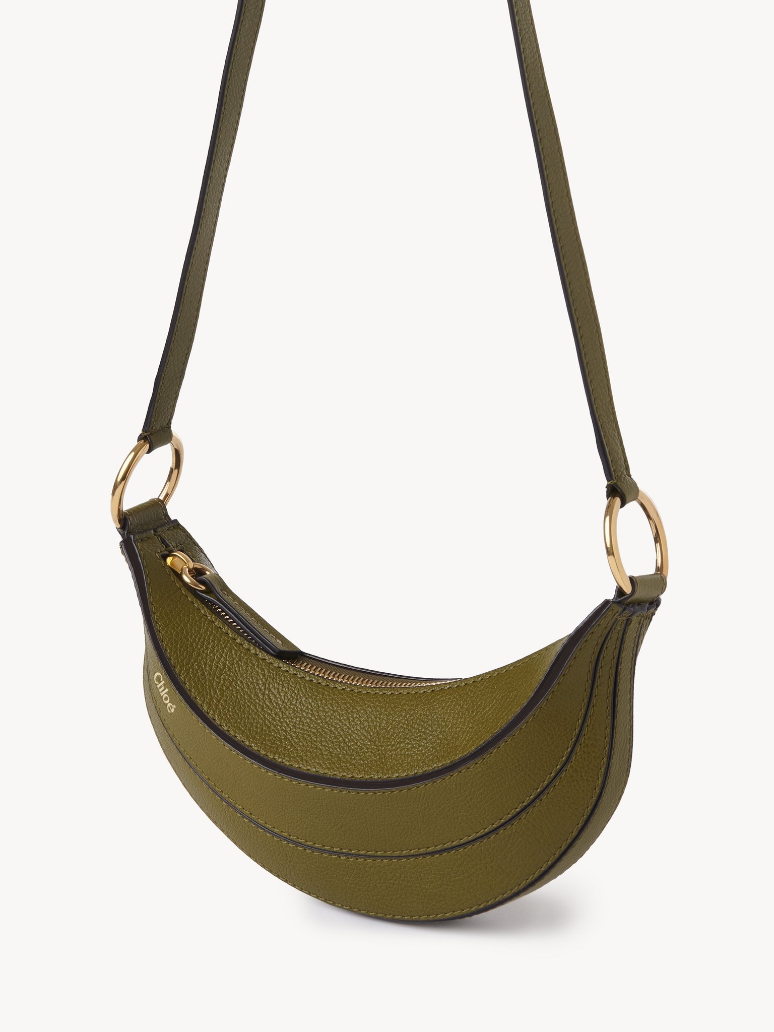 BANANA CROSS-BODY BAG IN GRAINED LEATHER - 3