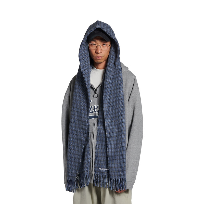 Men's Hooded Scarf in Blue 5