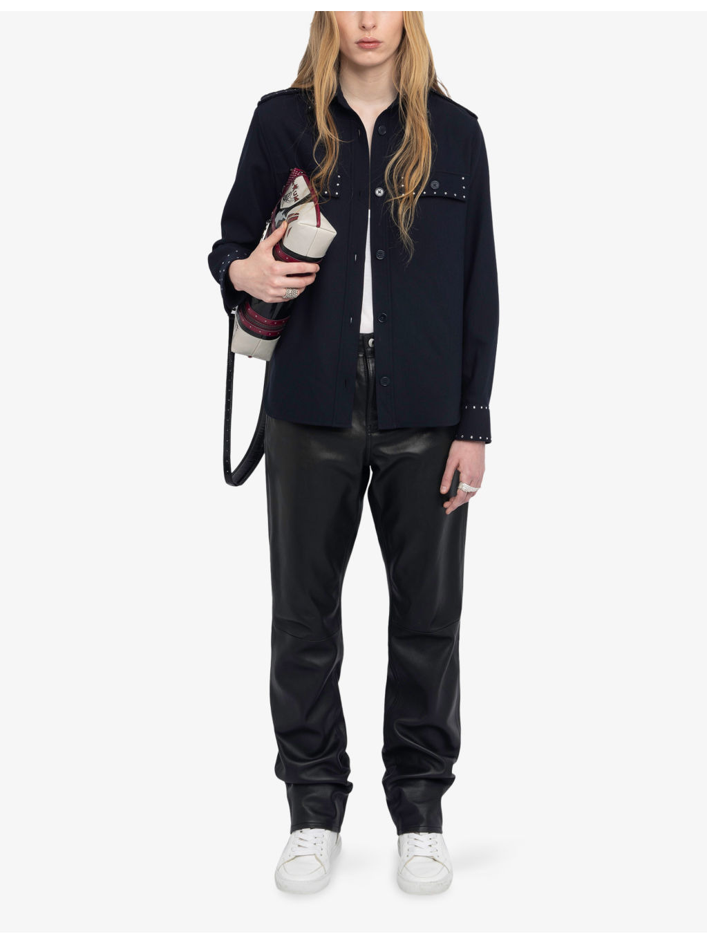 Taskam Rhinestone-Embellished Stretch-Woven Overshirt - 2