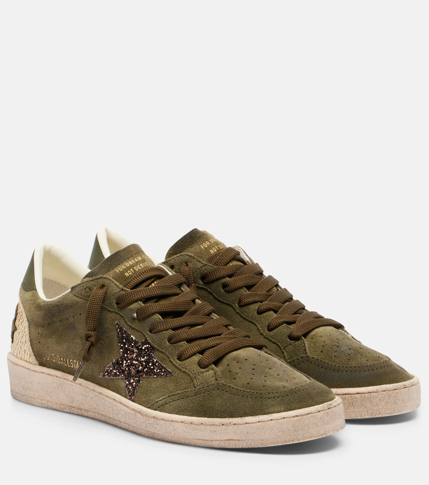 Ball Star glitter suede sneakers - 1