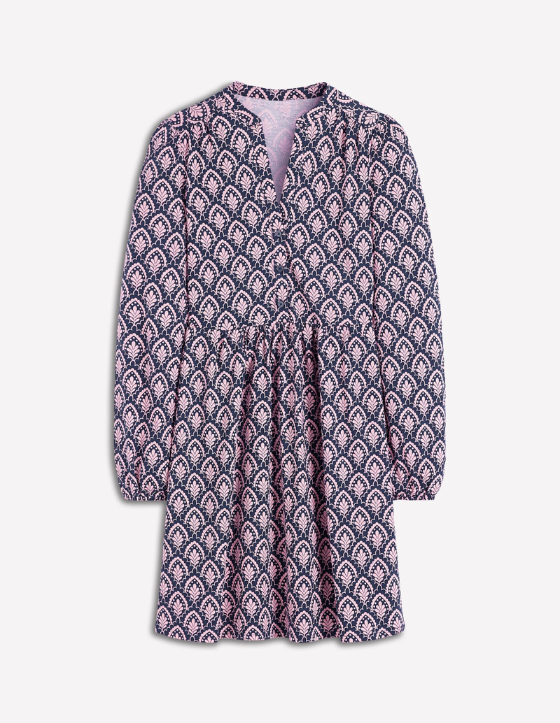 Amy Short Jersey Dress-Navy, Petal Terrace 1