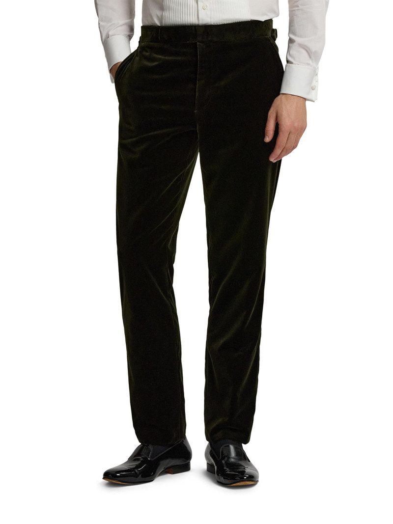 Men's Cotton Velvet Slim-Fit Trousers - Loden 3