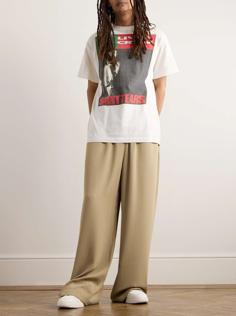 SAINT M×××××× + Denim Tears Saint Tears Printed Cotton-Jersey T-Shirt outlook