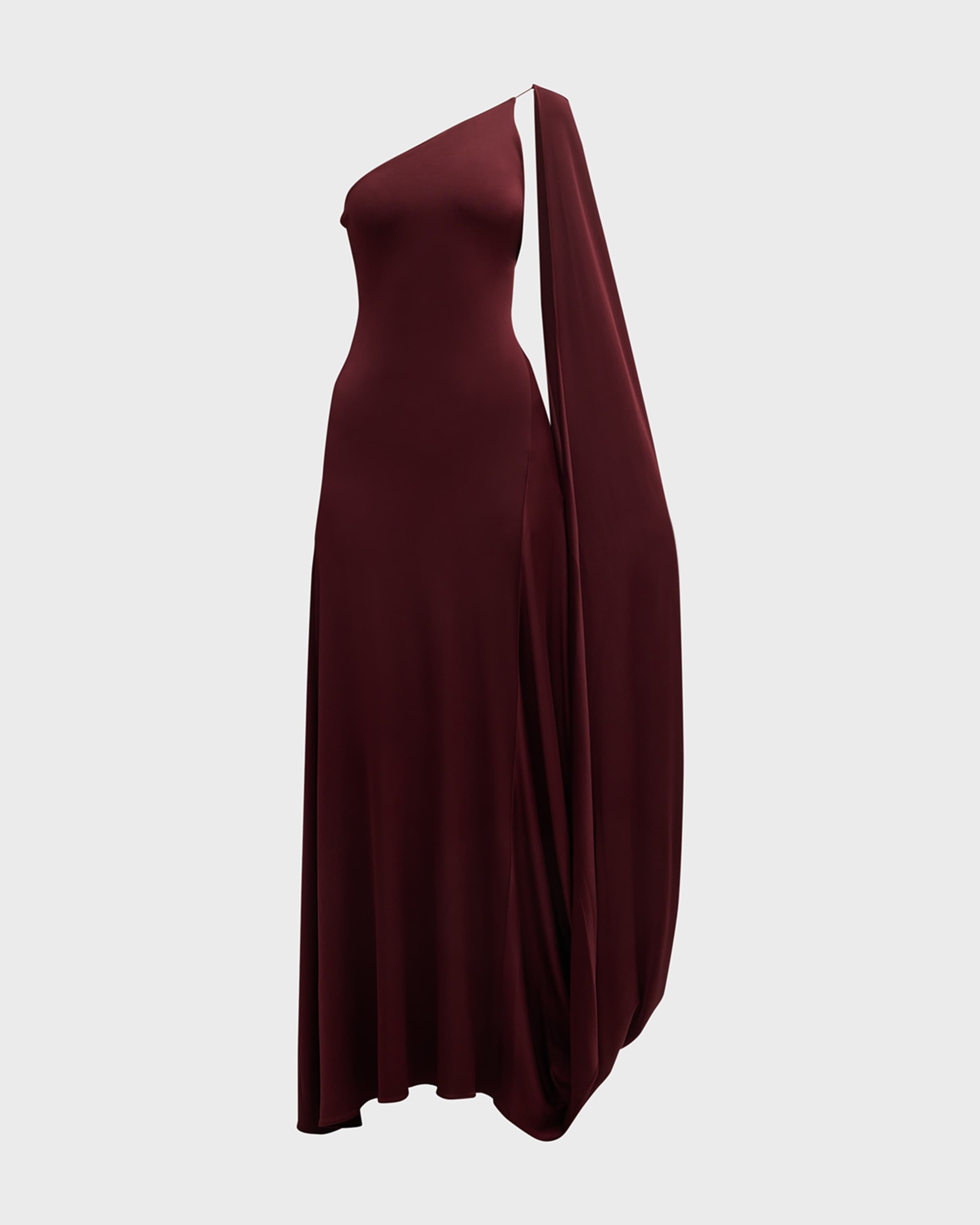 ワンピース Stella McCartney DRESS (6A04463BU370 1000) Stella McCartney one-shoulder chain-strap Gown | Black