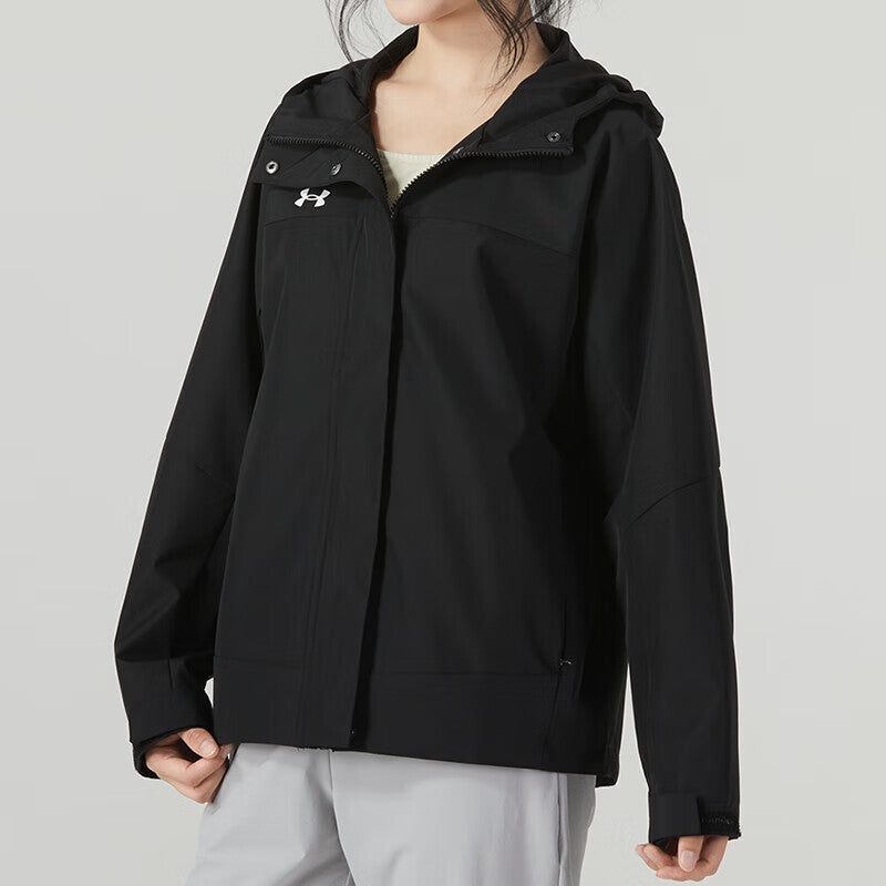 (WMNS) Under Armour Ace Rain Jacket 'Black' 23600402-001 - 3