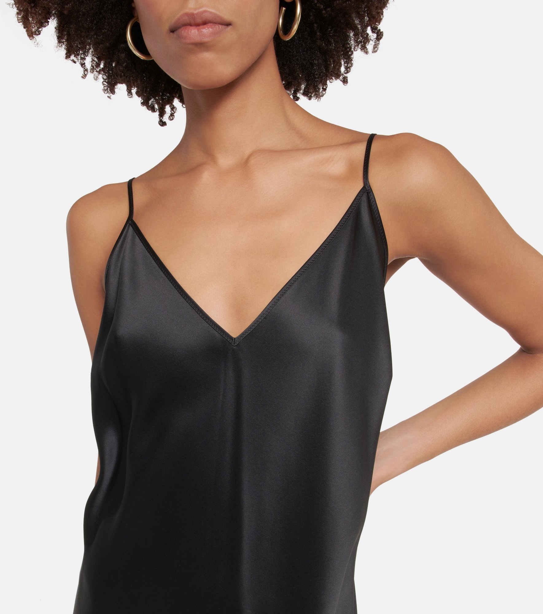Clea silk satin slip dress - 4