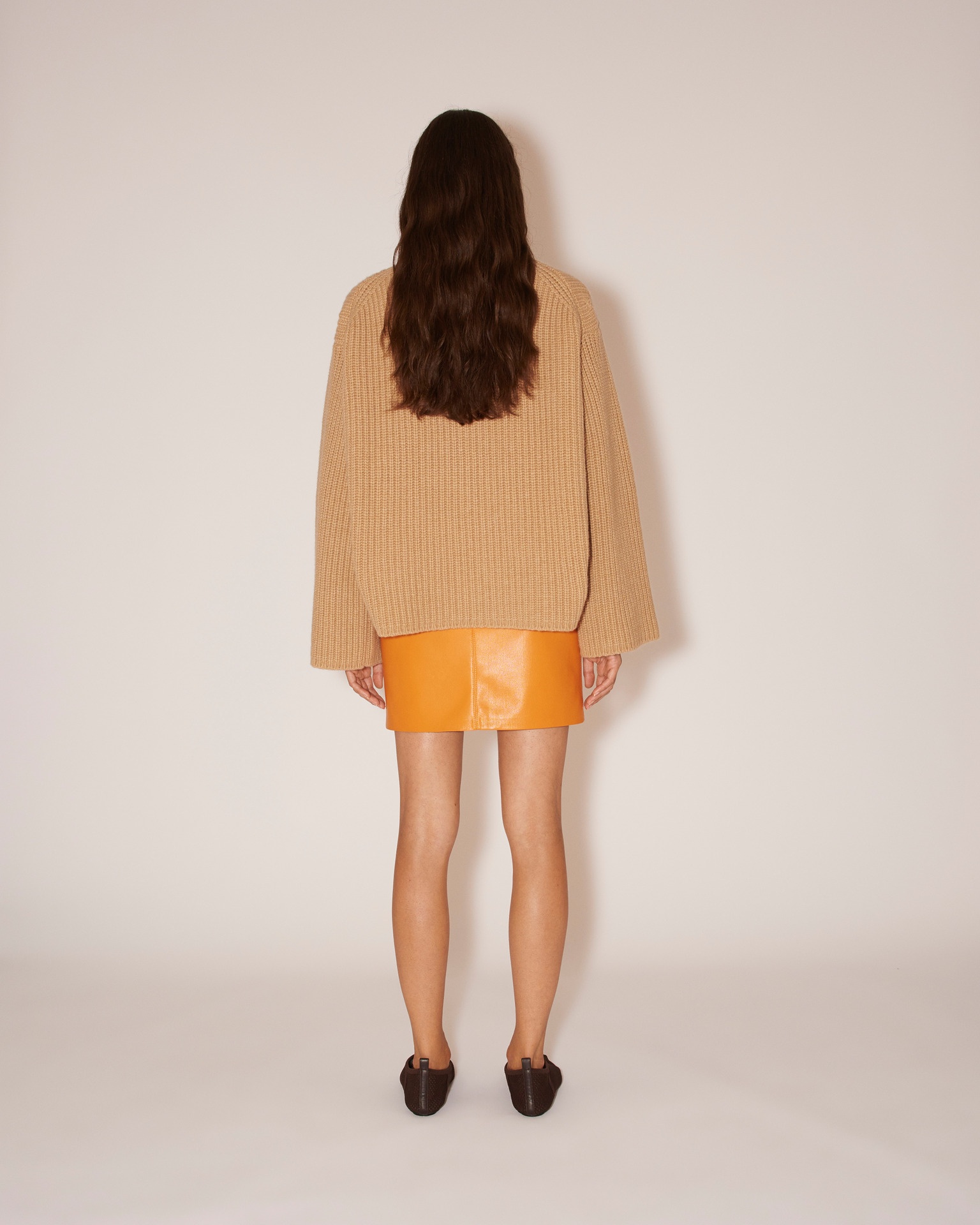 MAURA - Cashmere-merino chunky sweater - Camel - 3