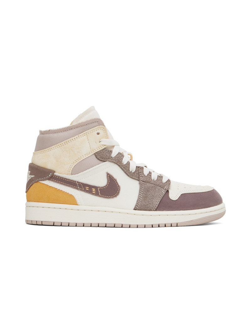 Beige Air Jordan 1 Mid SE Craft Sneakers - 1