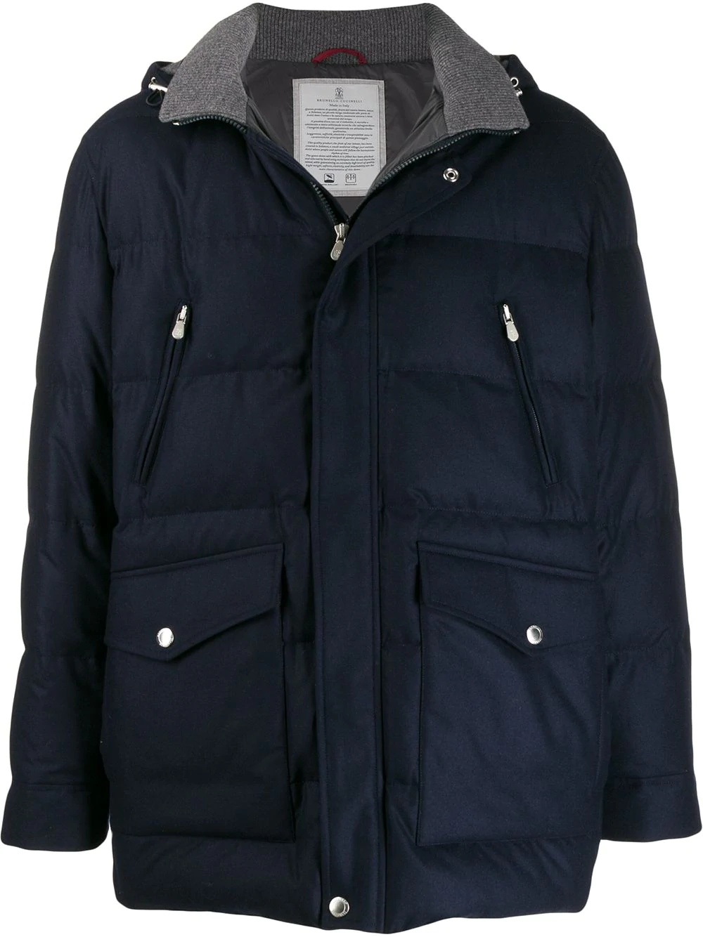 hooded padded jacket - 1