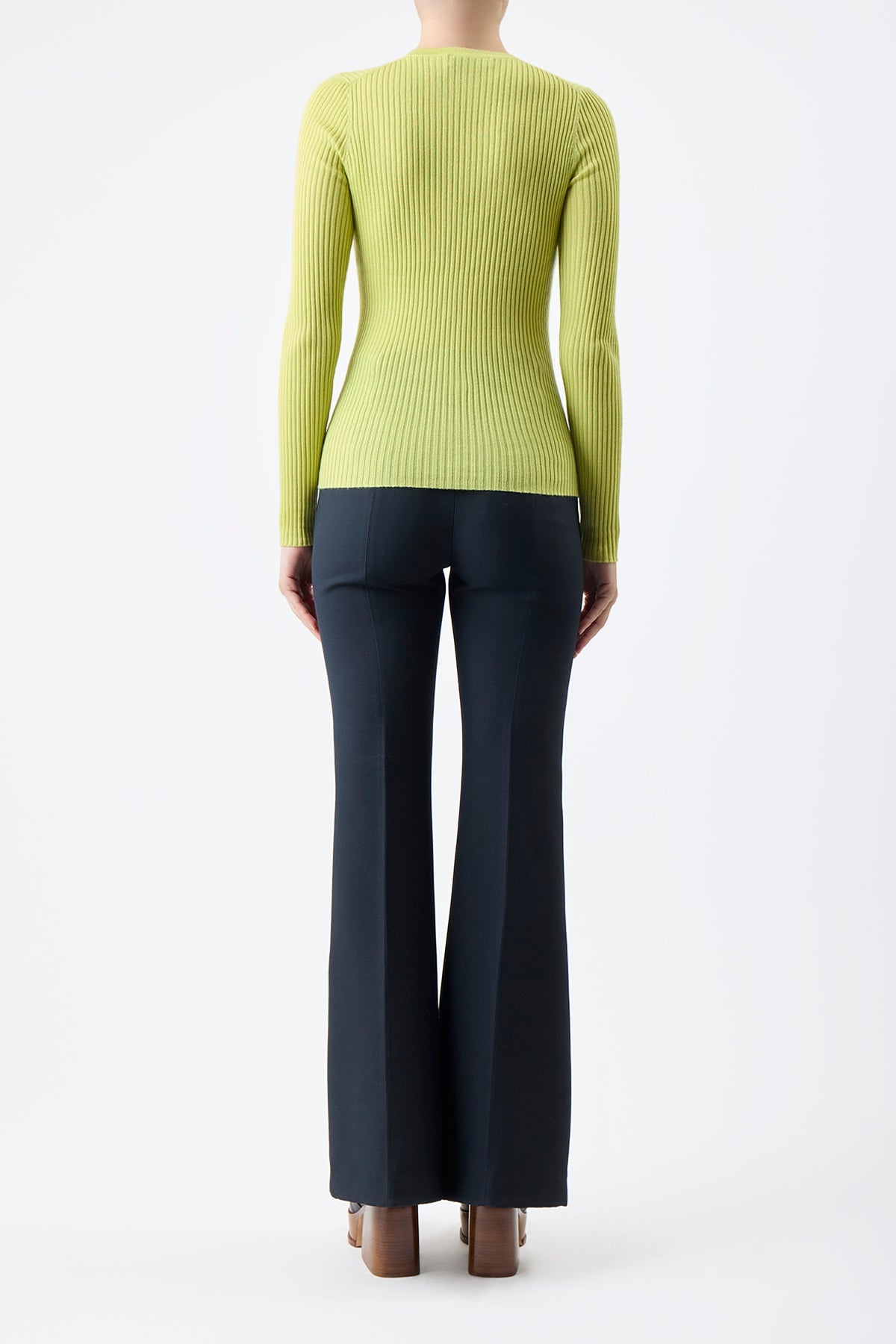 Browning Knit in Lime Adamite Silk Cashmere - 4
