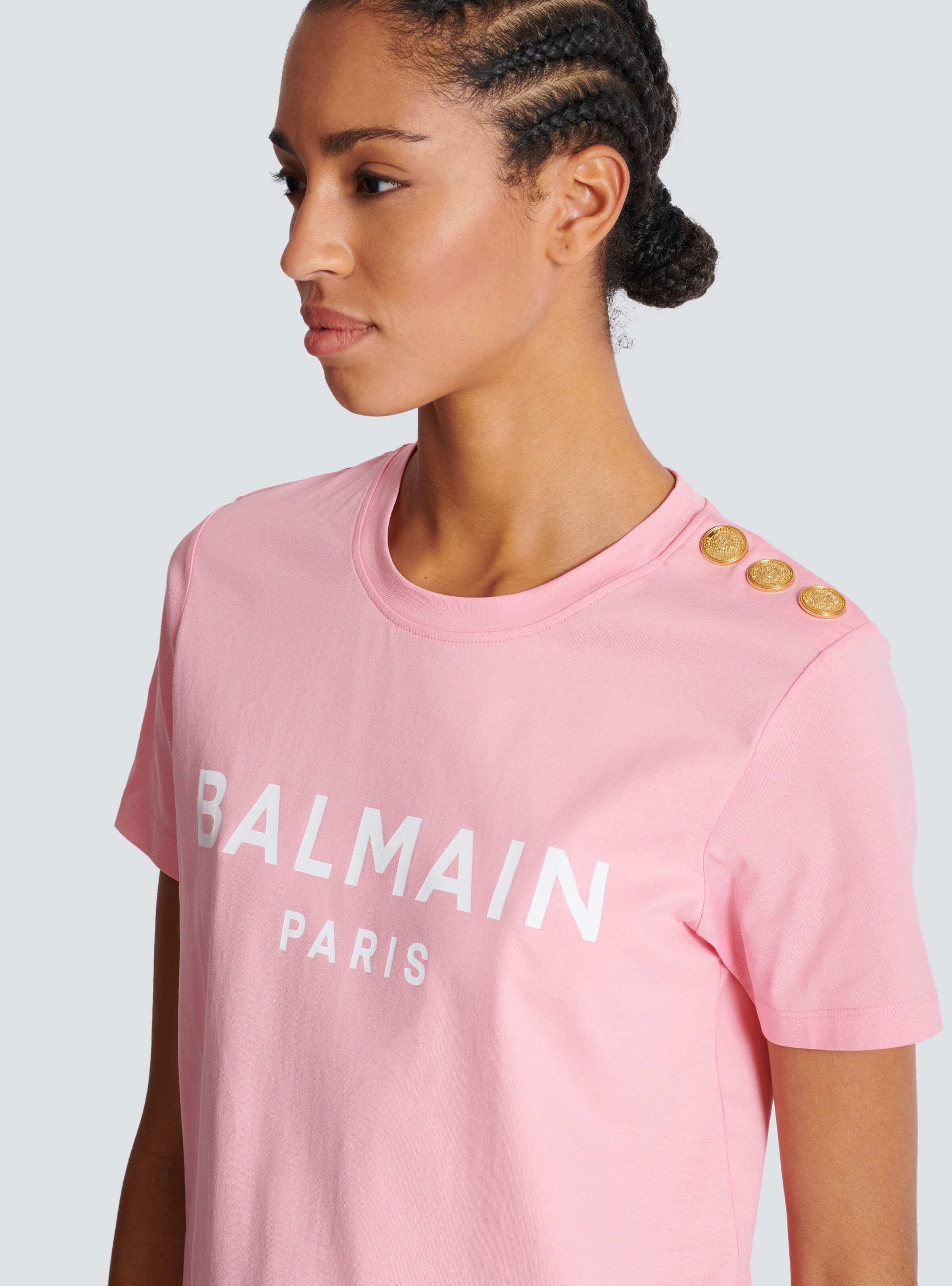 T-shirt with Balmain Paris print - 7