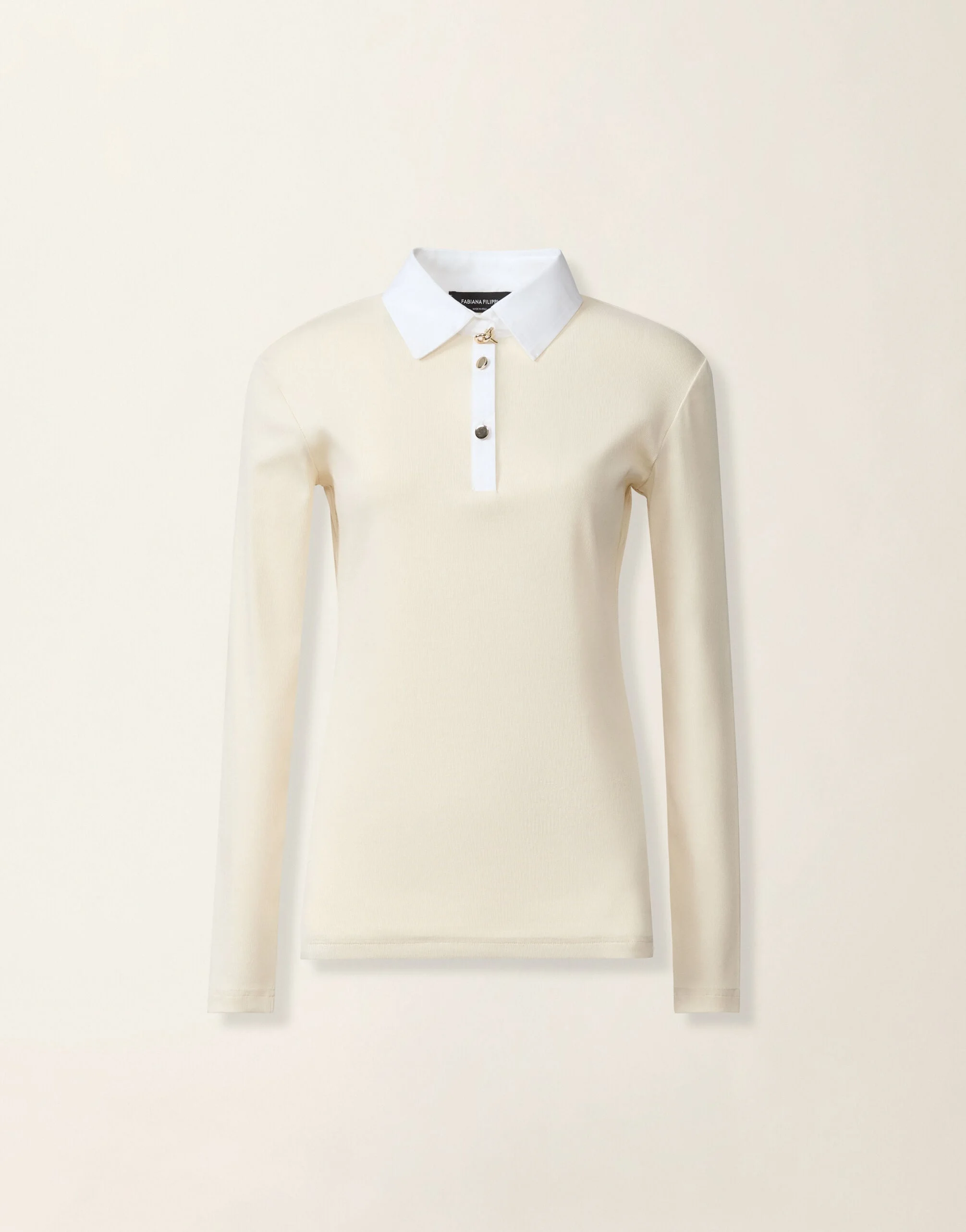 Ribbed cotton jersey long-sleeved T-shirt - 1