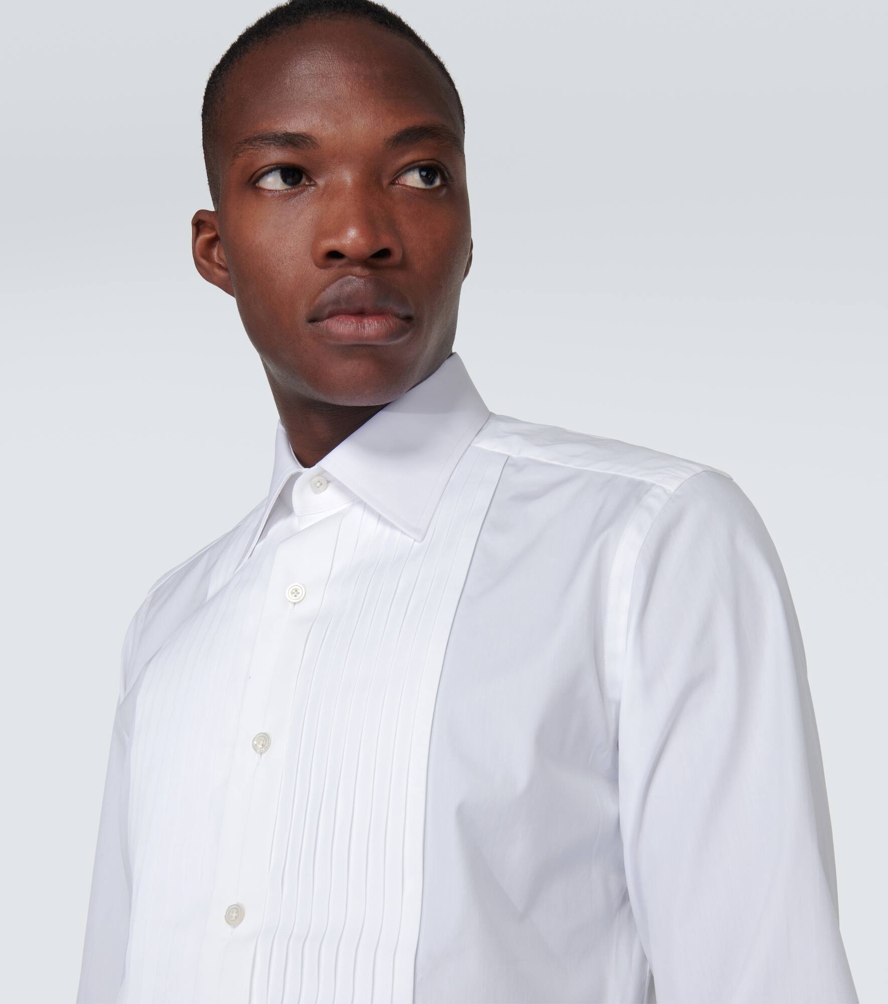 Cotton voile tuxedo shirt - 7