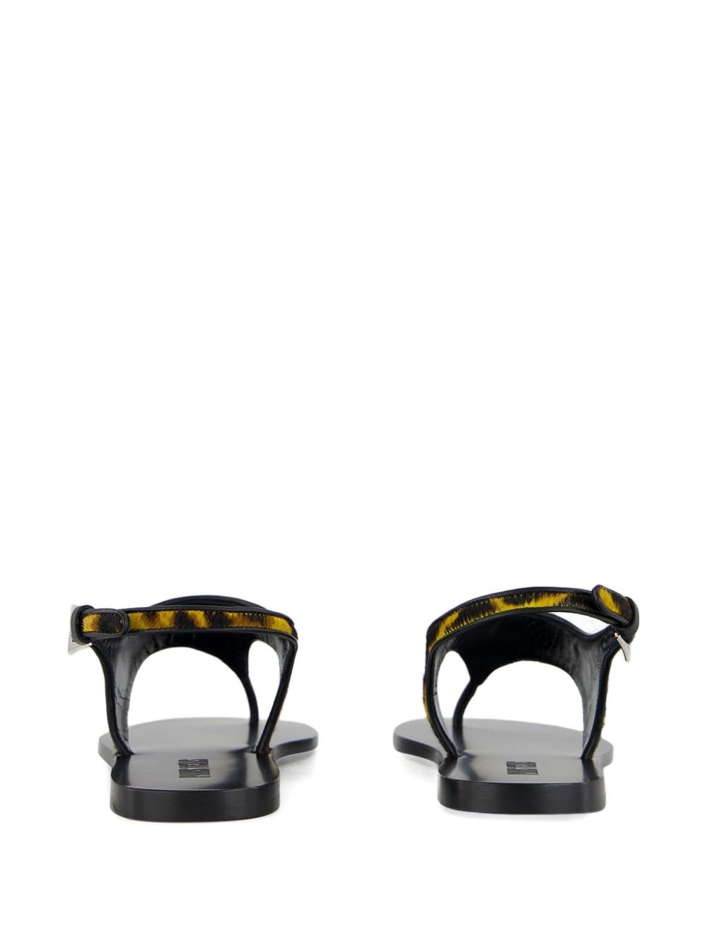 leopard-print flat sandals - 4