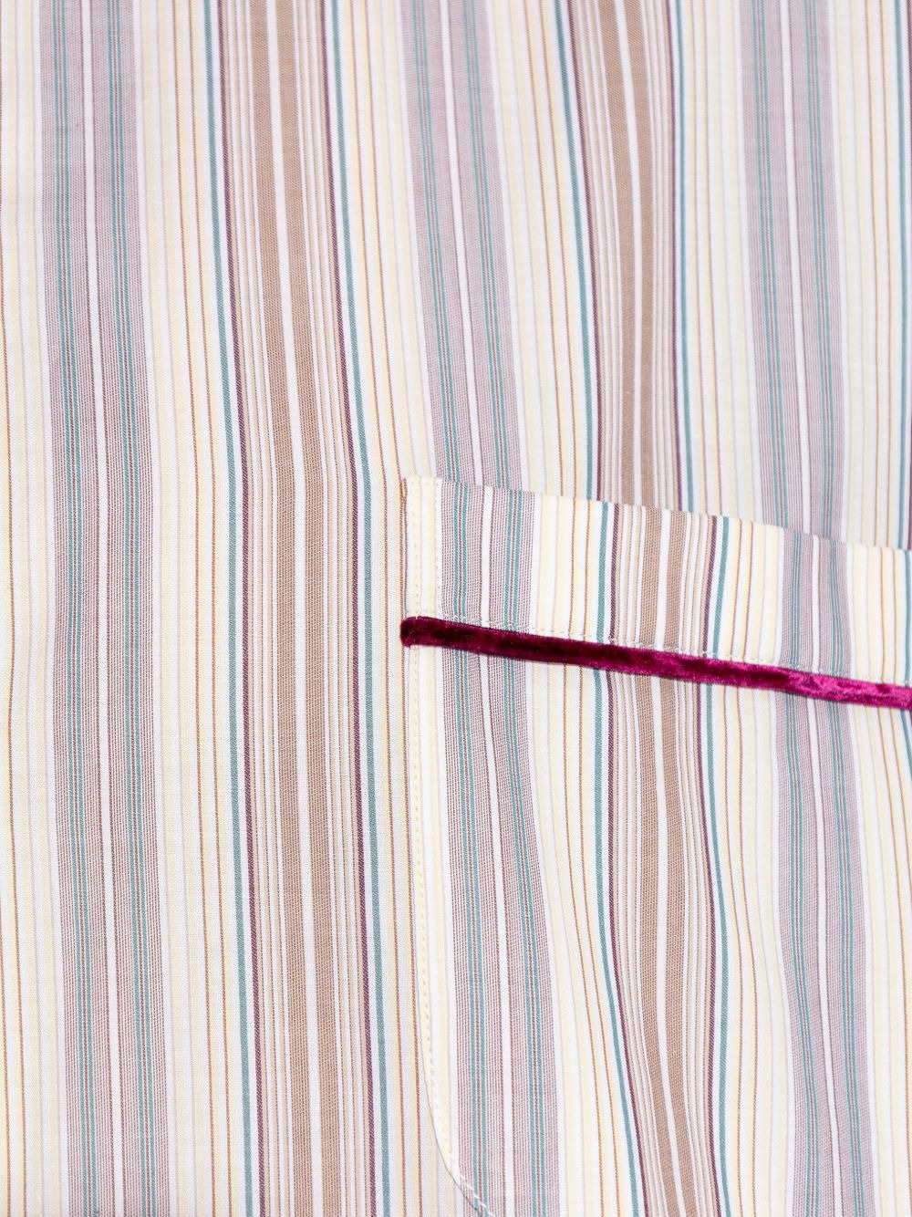 striped velvet-trimmed shirt - 5