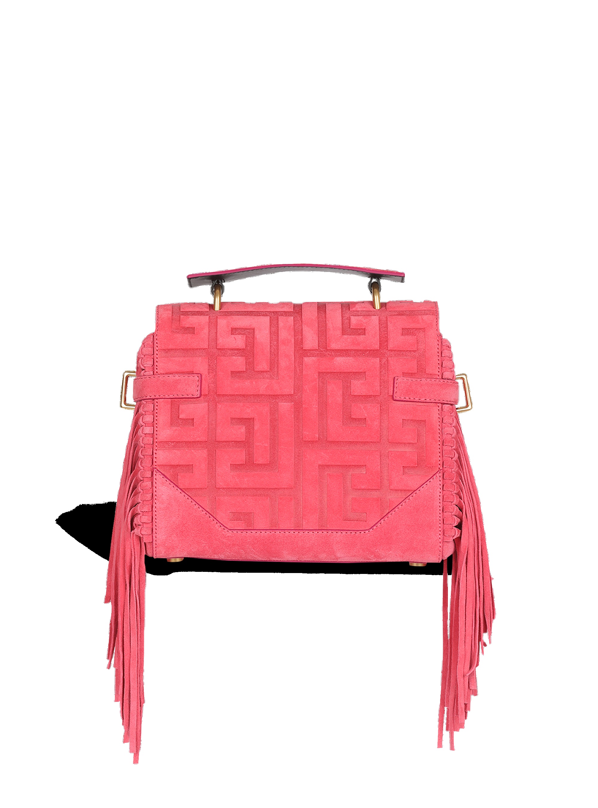 Debossed suede B-Buzz 23 bag with fringe - 4
