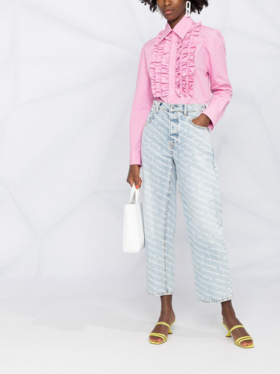 MSGM ruffled bib shirt outlook