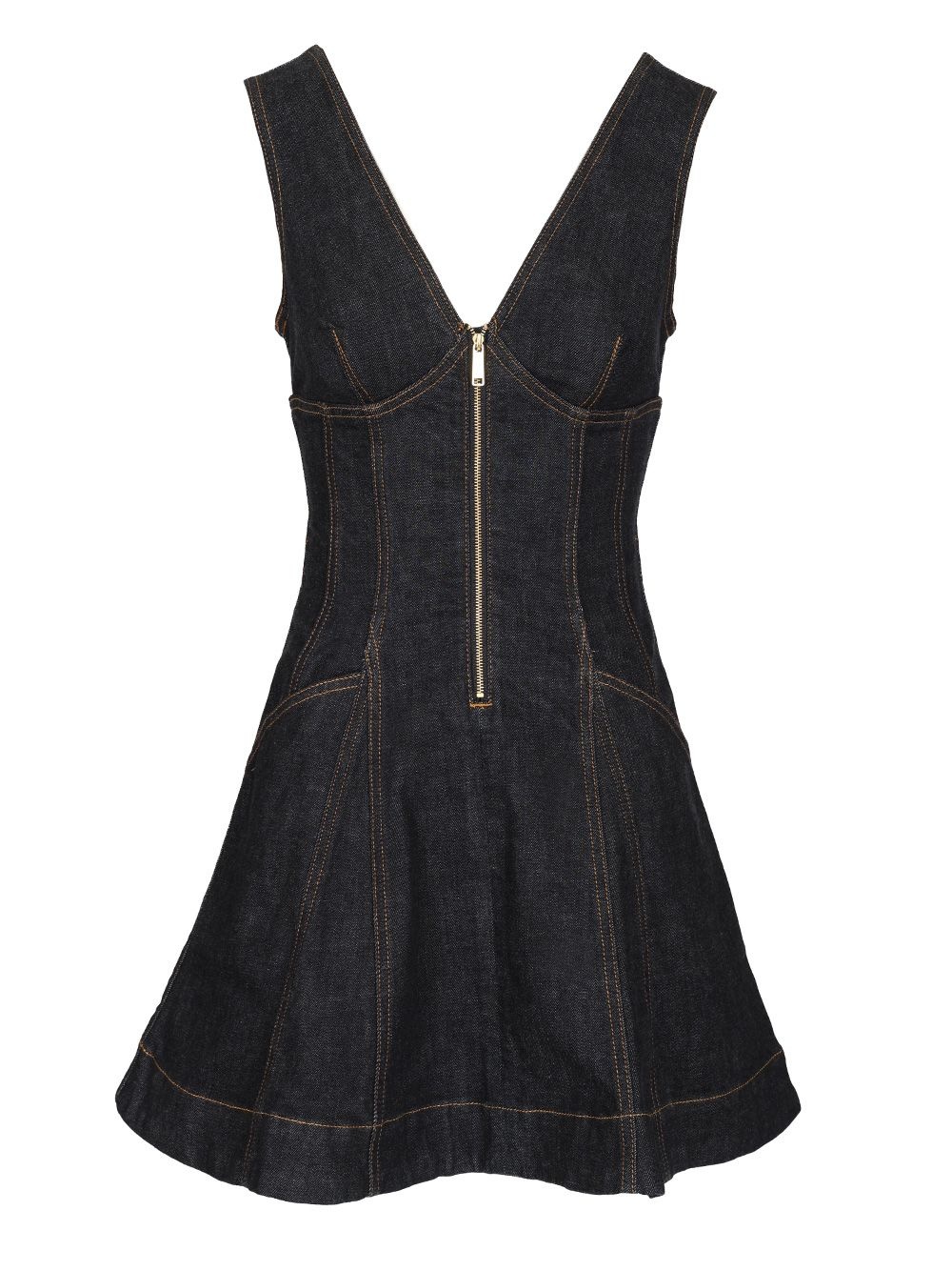 Indigo Denim Mini Dress Dresses Blue - 1