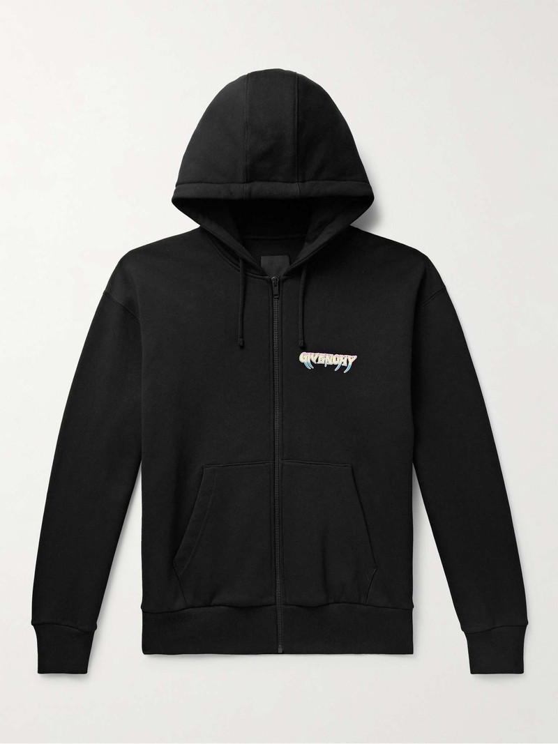 World Tour Logo-Print Cotton-Jersey Zip-Up Hoodie - 1
